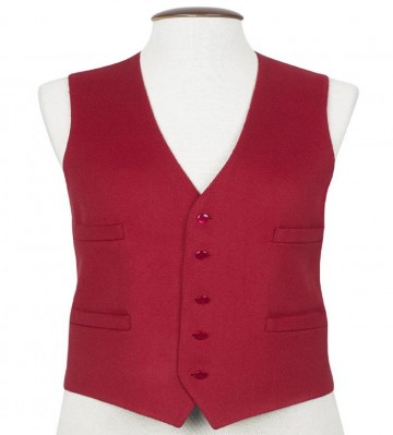 Red Boltby Pure New Wool Waistcoat