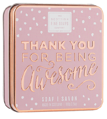 Thank You for Being Awesome Soap in a Tin